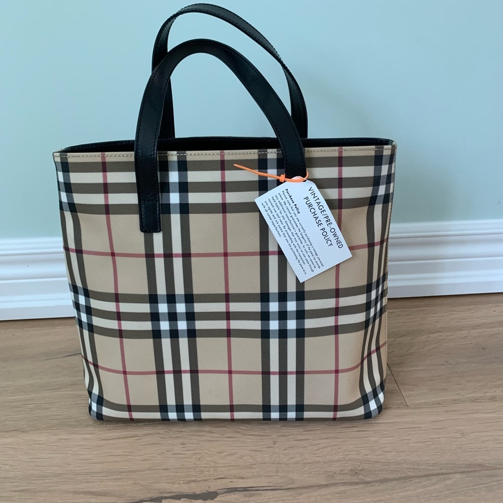 VINTAGE Burberry Small Tote (authentic)